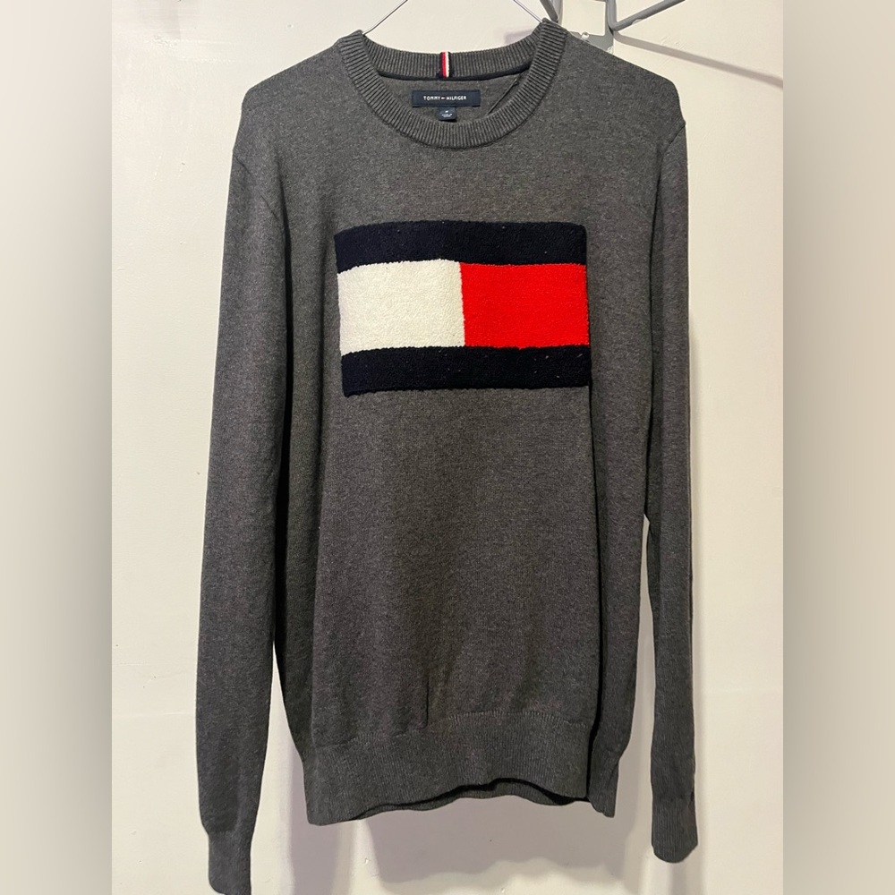 Gray Tommy Hilfiger Crewneck Sweater